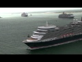 Cunard's Three Queens Depart Southampton Together