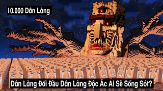 Minecraft 10.000 Dân Làng Đối Đầu Dân Làng Độc Ác Ai Là Người Cuối Cùng Sống Sót?