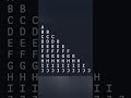 #Shorts🔥 Java Program Print Alphabet A to J Using for loop In Pyramid Shape.