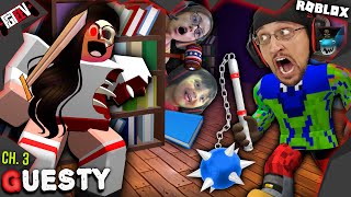 ROBLOX GUESTY: FGTeeV vs. Scary Librarian! Escaping Chapter 3 w/ Lex & Shawn