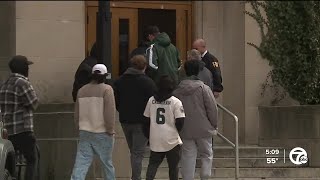 Students return to gather their property