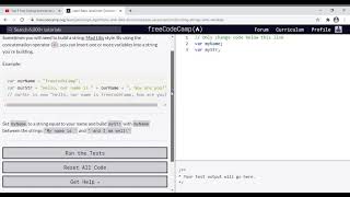 29 - Learn Basic JavaScript Constructing Strings with Variables