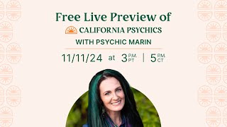 Free Live Preview of California Psychics with Psychic Marin