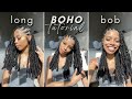 Long Boho Loc Bob Tutorial 🤍 *beginner friendly*