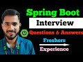 Spring Boot Interview Questions for Freshers and Experience 🔥 | IMP Video 💯 | aadiandjava