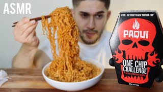 ASMR PAQUI ONE CHIP CHALLENGE + 5 PACKS 10X NUCLEAR NOODLES | 10K SUBSCRIBER SPECIAL | MUKBANG