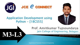 JCE CSE 18CS55 - M3_L3 - More Pattern Matching with Regular Expressions by Prof. Amritkumar