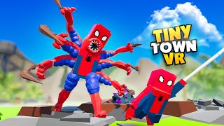 SPIDERMAN Mutates and Becomes Half Alien! - Tiny Town VR