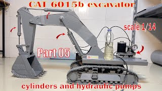 Homemade CAT 6015b excavator, from PVC, scale 1/14 | Part 05 | NHTcreation