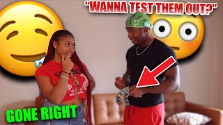 Giving My Girlfriend "Rubbers" to See Her Reaction *GONE RIGHT*