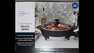 MAINSTAYS 12 Inch Electric Skillet Unboxing