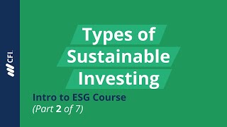 Types of Sustainable Investing | Intro to ESG Course (Part 2)