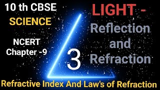 10 th CBSE Science | NCERT Chapter 9 | Light Reflection and Refraction| Refractive index|Glass slab