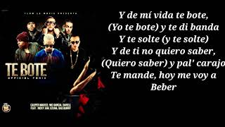 Te Bote Remix - (Letra) Casper, Nio García, Darell, feat Nicky Jam, Ozuna, Bad Bunny