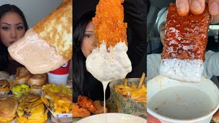 TIKTOK Mukbang Compilation | Cane's, Wingstop, Chili's, In-N-Out, Crumbl \u0026 More!