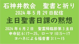 石神井教会　聖書と祈り　主日聖書日課（2024年6月2日）の黙想