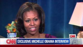 Jessica Yellin interviews FLOTUS about Pres. Obama pre-debate prep