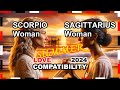 Love Compatibility SUMMER 2024: Scorpio Woman and Sagittarius Woman 🌟💖 #scorpio #sagittarius #foreca