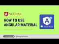How to Use Angular Material in Project | Material in Angular | Angular Material Widgets