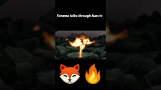 Kurama talks through Naruto #shorts #Naruto #Boruto #Anime