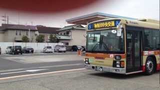 神奈川中央交通せ27号車バスフェスタ後箱根登山車庫から出庫シーン