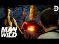 Bear Grylls Crosses Volcanic Lava to Eat a Beehive | Man vs. Wild