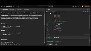 Leet code #392|| Is subsequence || python easy solution #leetcode #coding #python
