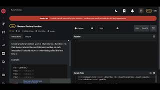 Codewars | Fibonacci Factory Function | Python 5 kyu
