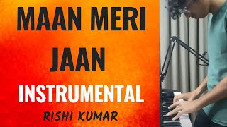 Maan Meri Jaan Piano Instrumental | Karaoke Lyrics | Ringtone | King | Chords | Hindi Song Keyboard