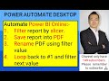 Type 1 Fixed filter - Power BI ONLINE - Automate filter using slicer and save to PDF