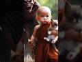 The cute little monk is scared 😨😳😰#viralshort #shorts #littlemonk #scary #cutebaby #foryou #trending