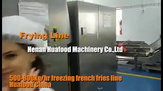 500-800kg per hour frozen french fries production line