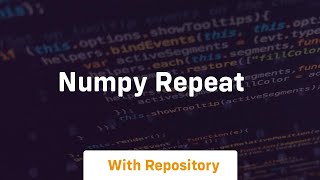 numpy repeat