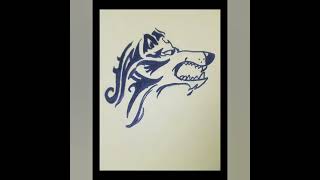 Tribal Wolf Head Tattoo #sketching #drawing #easy #shorts #sketchtribal