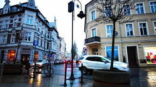 Walking in Light Rain, Bydgoszcz, Poland - Rain Ambience 4K & 3D Audio 🎧