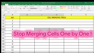 Stop merging Excel cells one by one!