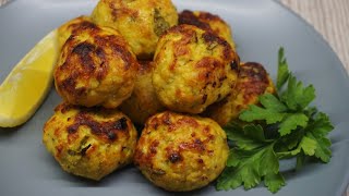 Κεφτεδάκια κοτόπουλο - Chicken meatballs | Greek Cooking by Katerina