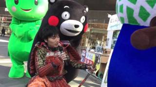 くまモン、いっちょん聞いとらんモン… 2016.2.9 菊池観光PR in 博多