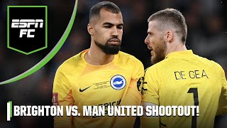 🔥 FULL PENALTY SHOOTOUT! 🔥 Brighton vs. Manchester United | ESPN FC