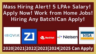 Visa , Nielsen IQ , Redhat , Z1 Tech , Iqvia  Hiring For Freshers| 2021 , 2022 , 2023 , 2024 jobs