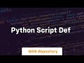 python script def