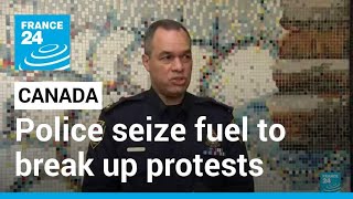 Canada police seize fuel in attempt to break up truckers' vaccine protests • FRANCE 24 English