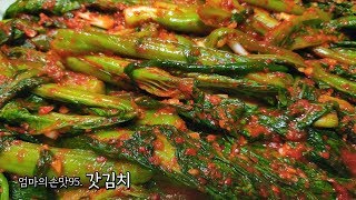 톡쏘는 맛이 일품인 설탕이 들어가지 않는 갓김치 담그는 법 [엄마의손맛]