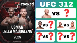 Kamaru Usman vs JDM Annouced UFC 312 Card Builder