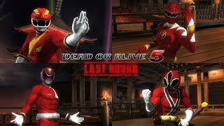 Dead or Alive 5 Last Round Super Sentai Red Ranger mod pack