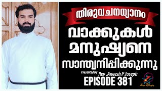 വാക്കുകൾ മനുഷ്യനെ സാന്ത്വനിപ്പിക്കുന്നു | Rev. Fr. Aneesh PJ | Episode 381