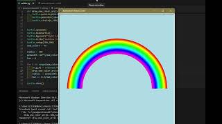 #Python #Rainbow 🌈 Easy #Beginners Python #Turtle #Tutorial Create Rainbow Graphics in 10 Minute