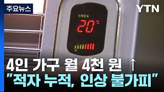 4인 가구 전기료 월 4천 원 인상...가스요금은 동결 / YTN