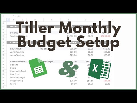 Budgeting with Tiller Money: Set your monthly budget and categories for Tiller