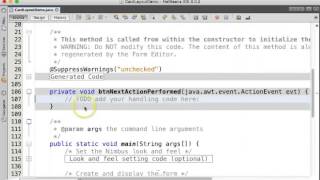 Java Swing CardLayout Demo